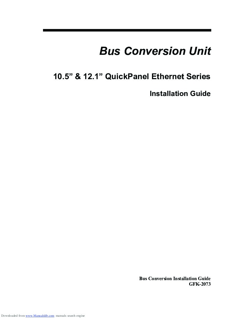 First Page Image of QPI-PSL-201 Bus Conversion Unit Installation.pdf